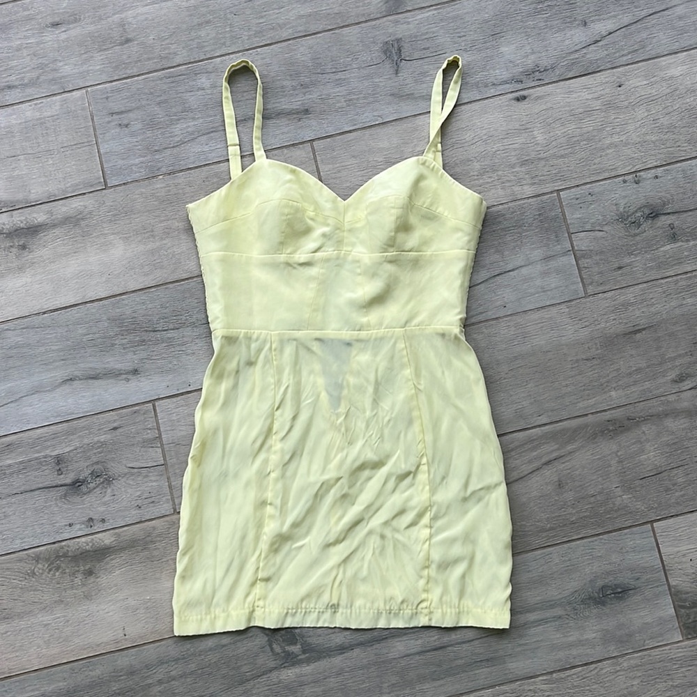 Yellow mini dress